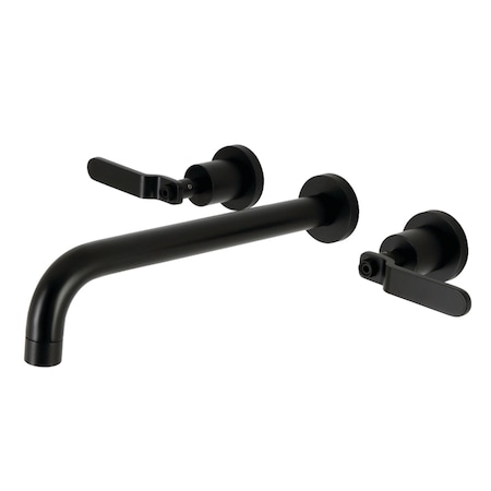 Kingston Brass KS8050KL Wall Mount Tub Faucet, Matte Black KS8050KL